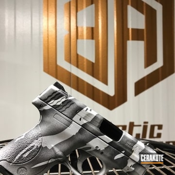Cerakoted Smith & Wesson M&p Handgun With Cerakote Urban Tigerstripe Camo
