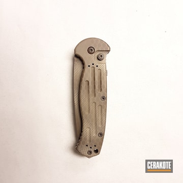 Cerakoted Custom Cerakote Camo Finish On This Benchmade Folding Knife