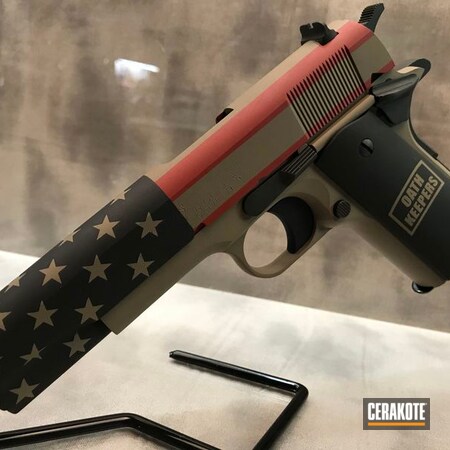 Powder Coating: Graphite Black H-146,Crimson H-221,Oath Keepers,1911,Pistol,Colt 1911,American Flag,Colt,MAGPUL® FLAT DARK EARTH H-267