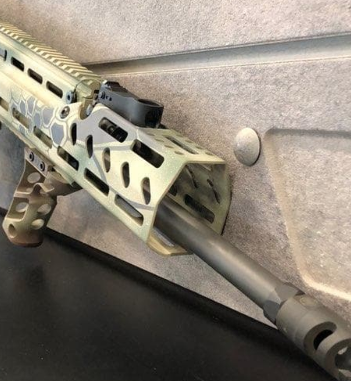 SCAR Rifle with a Cerakote Highlander Kryptek Finish by Web User | Cerakote