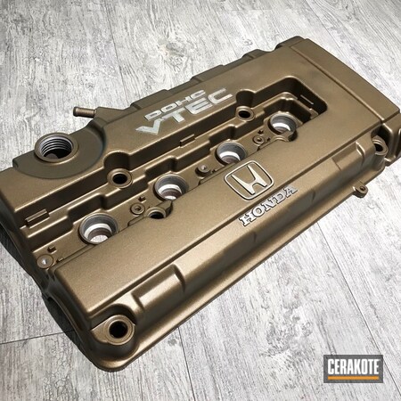 Powder Coating: Burnt Bronze C-148,Valve Cover,Automotive,More Than Guns,Honda