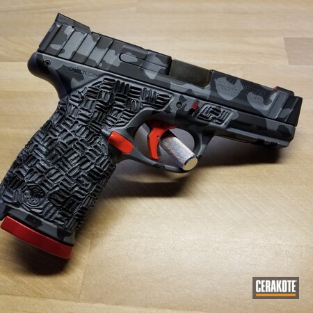 Powder Coating: Graphite Black H-146,Smith & Wesson,Combat Grey H-130,Pistol,MultiCam,FIREHOUSE RED H-216,Fractal Camo,Smith & Wesson SD9