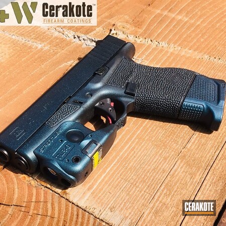 Powder Coating: Glock 43,Glock,GunCandy,Pistol,Armor Black H-190,MATTE CERAMIC CLEAR MC-161