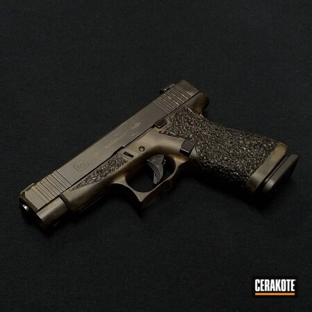Powder Coating: Graphite Black H-146,Glock,Pistol,Glock 48,TROY® COYOTE TAN H-268