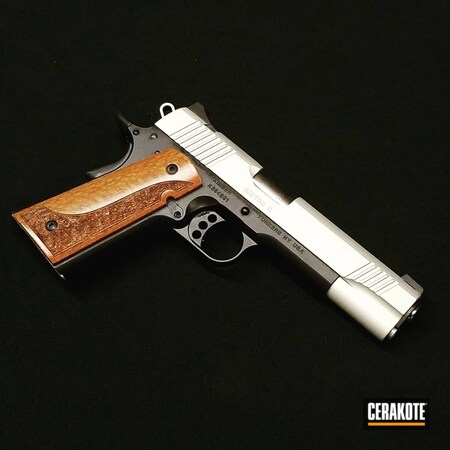 Powder Coating: Graphite Black H-146,1911,Pistol,Shimmer Aluminum H-158