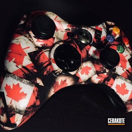 Powder Coating: Canada,Hydrographics,controller,Cerakote,Canadian Flag,HIGH GLOSS ARMOR CLEAR H-300,Electronics,More Than Guns,videogame,Remote,Xbox Controller,Gaming,Video Games