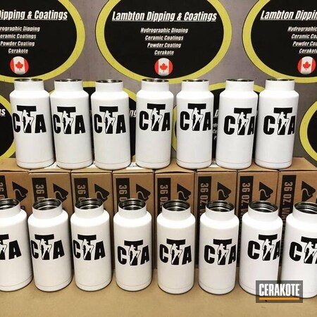 Powder Coating: Canada,Graphite Black H-146,Custom Tumbler Cup,Cerakote,Tumbler,Stormtrooper White H-297,Team,Kickboxing,Thermos,More Than Guns