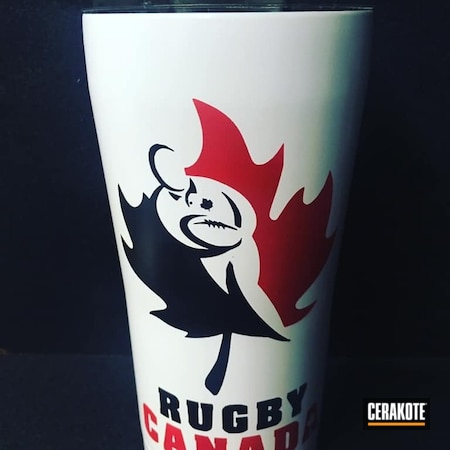 Powder Coating: Canada,Graphite Black H-146,Sports,Custom Tumbler Cup,Cerakote,Tumbler,Stormtrooper White H-297,Sports Theme,Rugby,FIREHOUSE RED H-216,More Than Guns,Cups