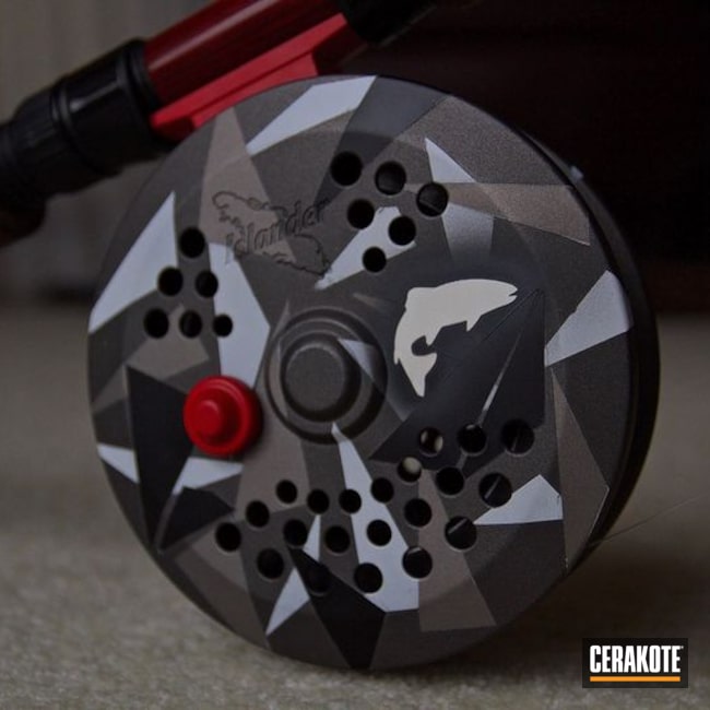 Cerakote Tactical Camo Finish on this Custom Fishing Reel by