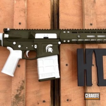 Cerakoted H-232 Magpul O.d. Green And H-297 Stormtrooper White