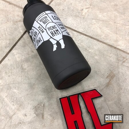 Powder Coating: Graphite Black H-146,Aluminum Water Bottle,Crushed Silver H-255,More Than Guns,Porker,Custom YETI Cup