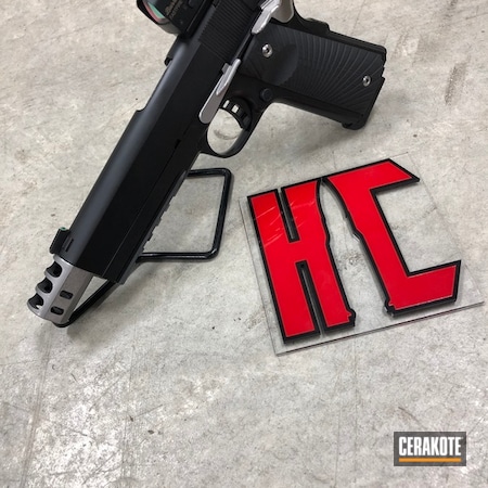 Powder Coating: Two Tone,1911,Crushed Silver H-255,Pistol,Armor Black H-190,Burris Fastfire 3