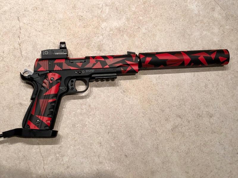 Black and Red Splinter Camo Finish by Mark Dunford | Cerakote
