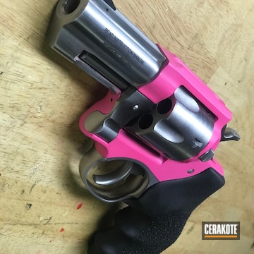 Cerakoted Ruger Revolver With Cerakote H-141 Prison Pink