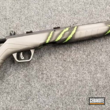 Powder Coating: Graphite Black H-146,Zombie Green H-168,Youth Rifle,Rip Torn Camo,.22LR,Left Handed,Lefty,Gun Metal Grey H-219,Savage Arms,Bolt Action Rifle