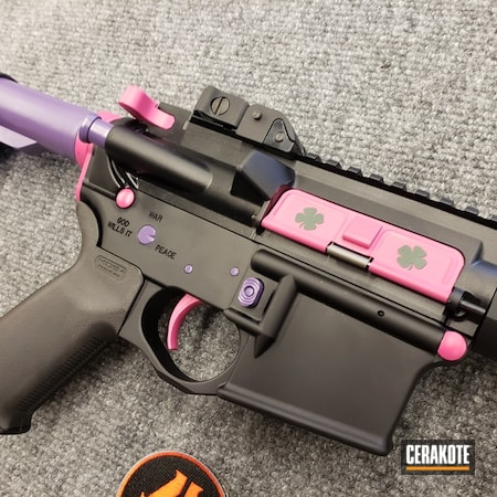 Powder Coating: Girls Gun,Spike's Tactical,Girls,Highland Green H-200,SIG™ PINK H-224,Black Rain Ordnance,Bright Purple H-217,Tactical Rifle,AR-15,Accent Color