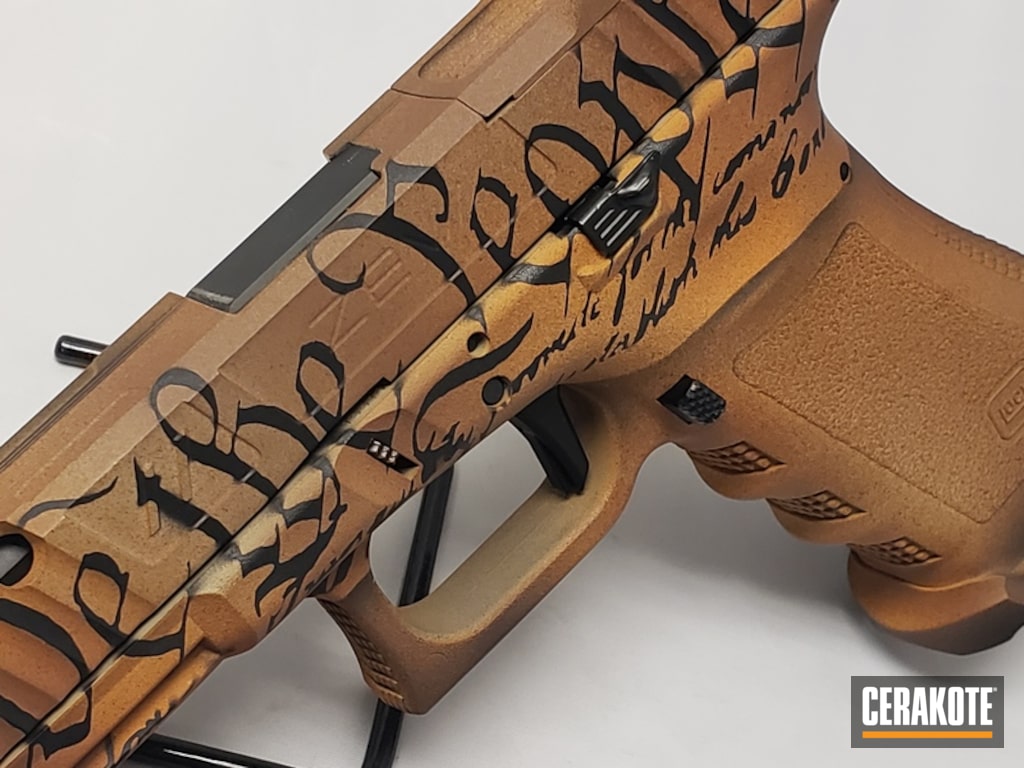 Glock 17 in a Custom Cerakote Rust Styled Finish by Web User | Cerakote
