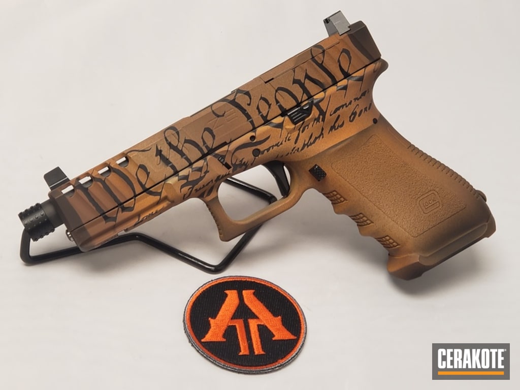 Glock 17 in a Custom Cerakote Rust Styled Finish by Web User | Cerakote