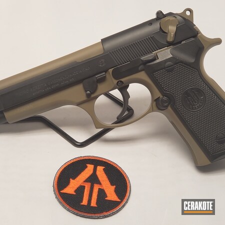 Powder Coating: 9mm,Graphite Black H-146,Two Tone,Pistol,Beretta,Beretta 92 Cerakote,Parabellum,MAGPUL® FLAT DARK EARTH H-267
