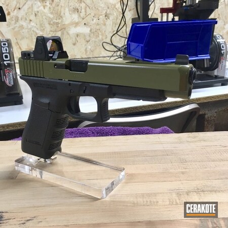 Powder Coating: RMR Optic,Glock,Two Tone,Pistol,G34,Noveske Bazooka Green H-189,Glock 34