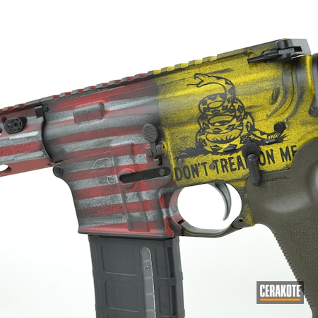 Powder Coating: Corvette Yellow H-144,Aero Precision,Shimmer Aluminum H-158,Tactical Rifle,American Flag,FIREHOUSE RED H-216,Gadsden Flag,Dont Tread On Me