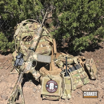 Cerakoted Tactical Rifle With A Traditional Multicam Finish