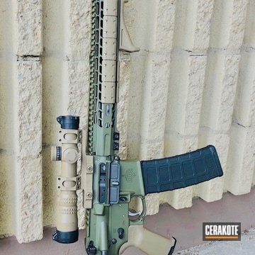 Cerakoted Special Purpose Rifle With Cerakote H-240 Mil Spec O.d. Green