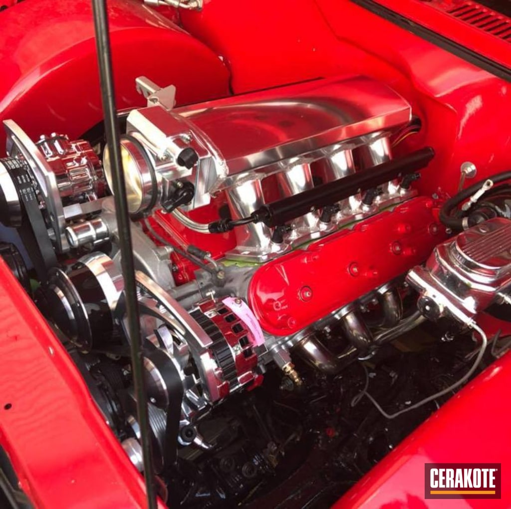 Polished Aluminum Engine Parts Finished With Cerakote Mc 156