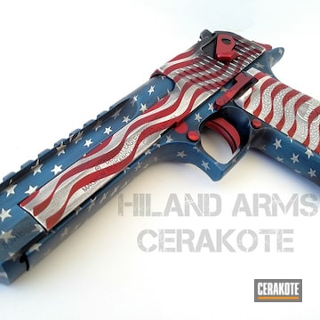 Cerakoted Patriotic Desert Eagle Handgun