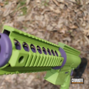 Cerakoted H-217 Bright Purple And H-168 Zombie Green