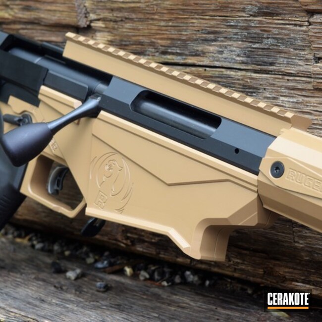 Cerakoted Ruger Bolt Action Rifle With Cerakote H-7504