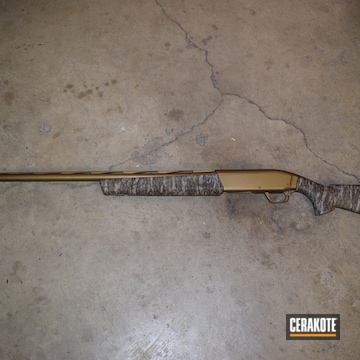Cerakoted Browning Duck Gun Coated With Cerakote H-148 Burnt Bronze
