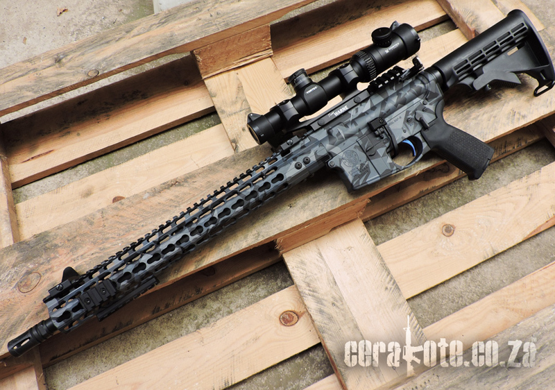 Smith & Wesson AR-15 with a Cerakote Splinter Camo Finish by PIET VAN ...