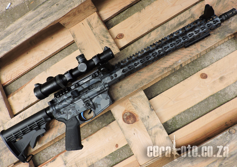 Smith & Wesson AR-15 with a Cerakote Splinter Camo Finish by PIET VAN ...