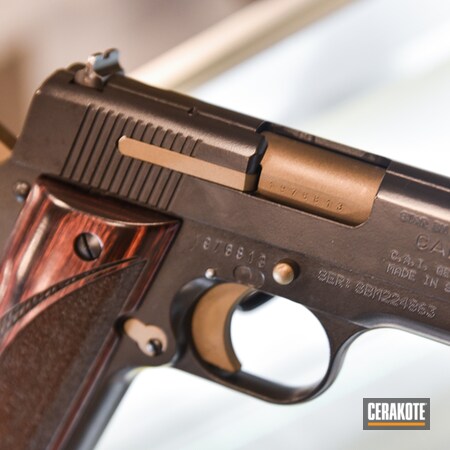 Powder Coating: Graphite Black H-146,Two Tone,1911,Star Model BM,Pistol,Burnt Bronze H-148