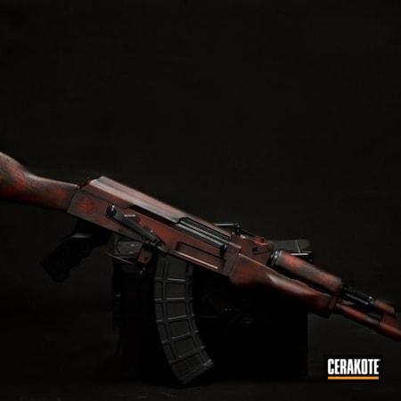 Powder Coating: Graphite Black H-146,AK-47,Distressed,FIREHOUSE RED H-216,AK Rifle