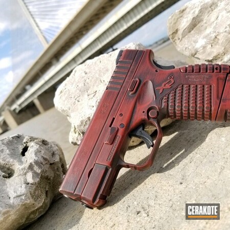 Powder Coating: Graphite Black H-146,Crimson H-221,Springfield XDS,Distressed,Pistol,Springfield Armory