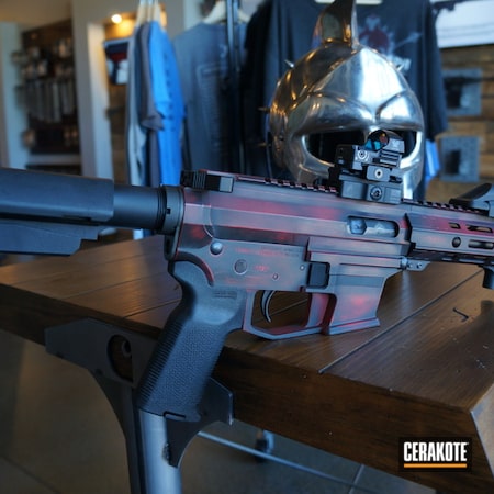 Powder Coating: Graphite Black H-146,Distressed,AR Pistol,Delphi Tactical,Angstadt Arms,FIREHOUSE RED H-216,Battleworn