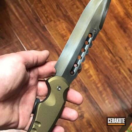 Powder Coating: Graphite Black H-146,Distressed,Fixed-Blade Knife,Crushed Silver H-255,Knife,Burnt Bronze H-148,More Than Guns