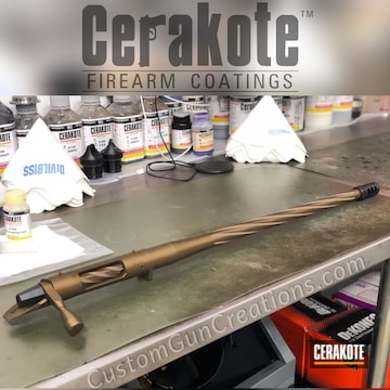 Cerakoted Barreled Action Refinished With Cerakote H-267 And H-148