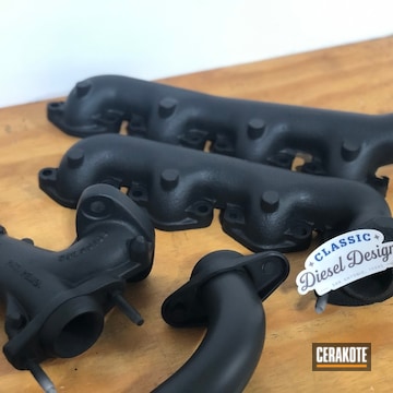 Cerakoted Headers And Exhaust Manifold Cerakoted With C-7600 Glacier Black