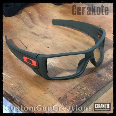 Powder Coating: Hunter Orange H-128,Sunglasses,Two Tone,Noveske Bazooka Green H-189,Glasses Frame,More Than Guns,Oakley