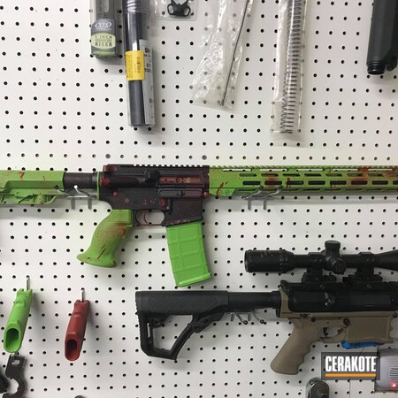 Powder Coating: Graphite Black H-146,Zombie Green H-168,Zombie Killer,Zombie,Blood Splatter,Tactical Rifle,FIREHOUSE RED H-216