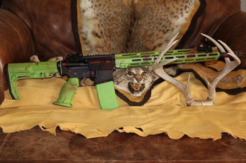 Zombie Themed Tactical Rifle by Web User | Cerakote