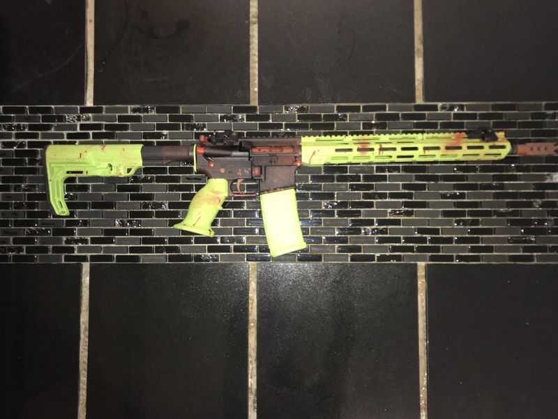 Zombie Themed Tactical Rifle by Web User | Cerakote