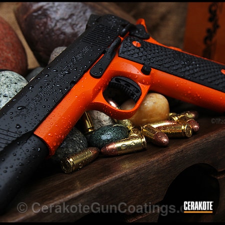 Powder Coating: Graphite Black H-146,Safety Orange H-243,1911,Handguns,Metro Arms