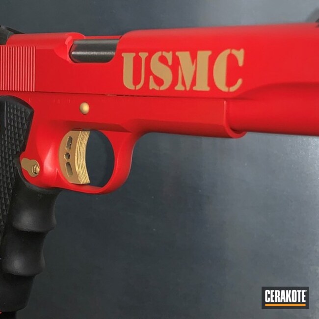 Cerakoted Usmc Themed 1911 Handgun