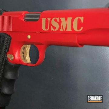 Cerakoted Usmc Themed 1911 Handgun