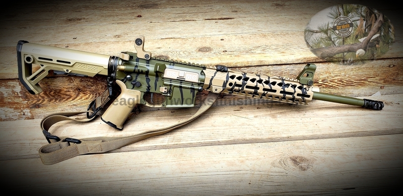 AR-15 Rifle with a Custom Cerakote Tiger Stripe Camo Finish by Web User ...