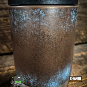 Cerakoted Rtic Can Cooler With A Cerakote Copper Patina Finish